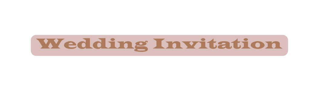 Wedding Invitation