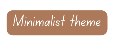 Minimalist theme